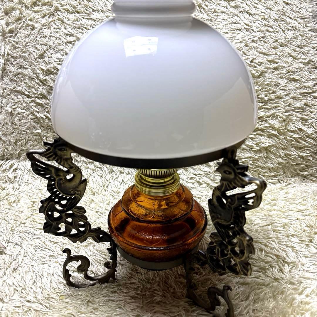 テーブルランプ ガラス スタンドライト ヴィンテージ オイルランプ風