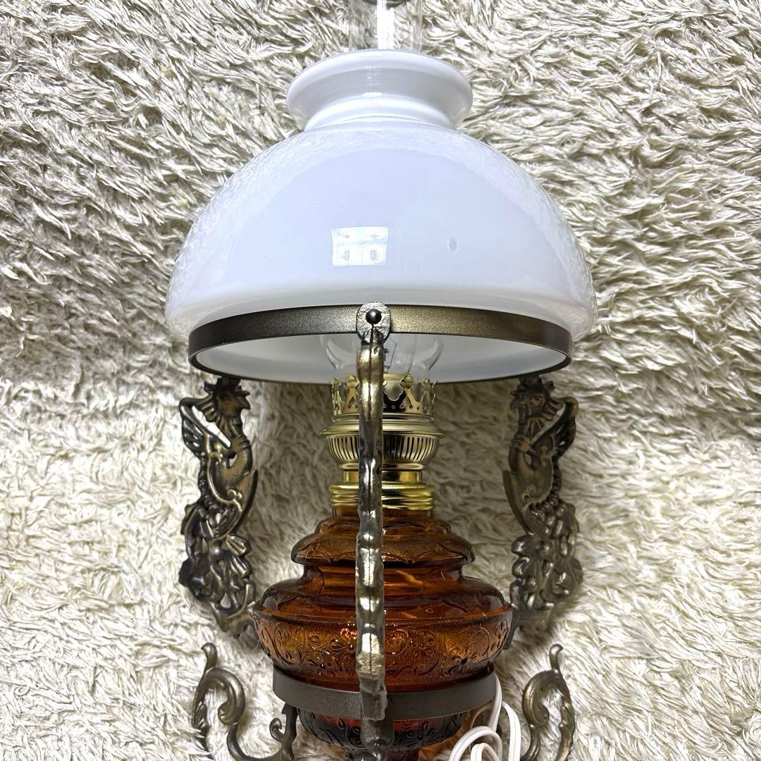 テーブルランプ ガラス スタンドライト ヴィンテージ オイルランプ風