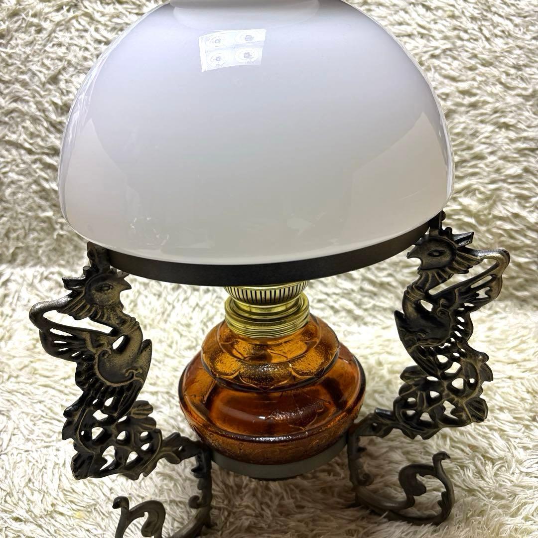 テーブルランプ ガラス スタンドライト ヴィンテージ オイルランプ風