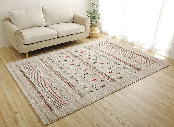 ギャッベ柄トルコ製ウィルトン織カーペット200x250cm ラグ（455）