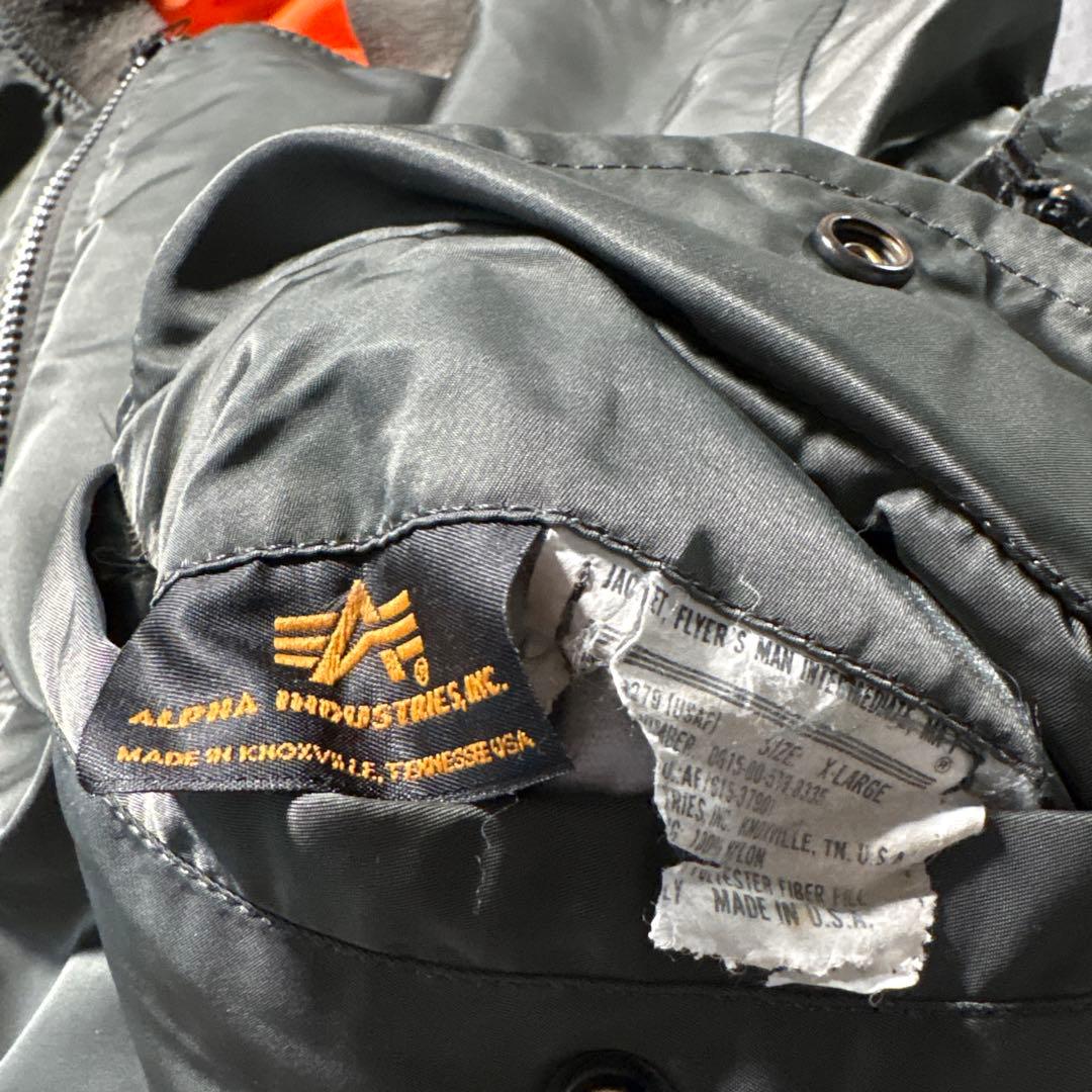 90s alpha USA製　reversible ma-1 flight jk