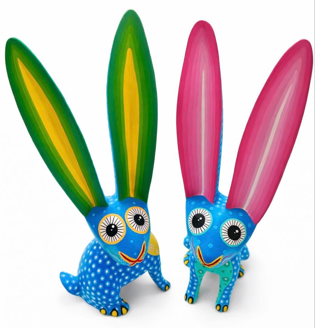 【一点物】オアハカの物語を宿す 双子アレブリヘ 兎1匹｜Luis Garcias