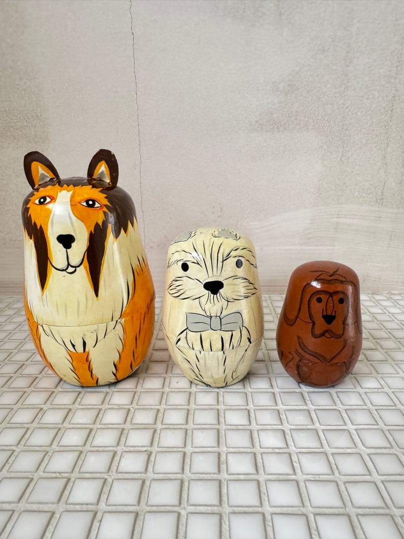 犬のマトリョーシカ 3個セット
