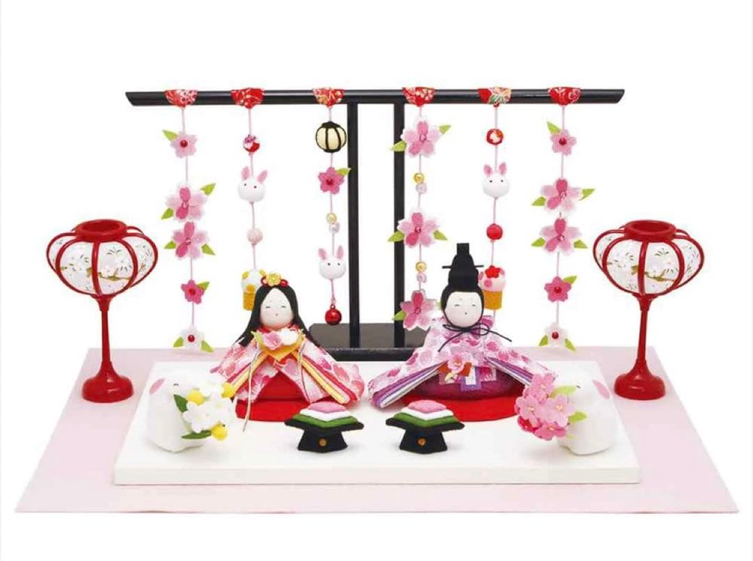 雛人形　ひな人形　お雛様　小さめ　ちりめん