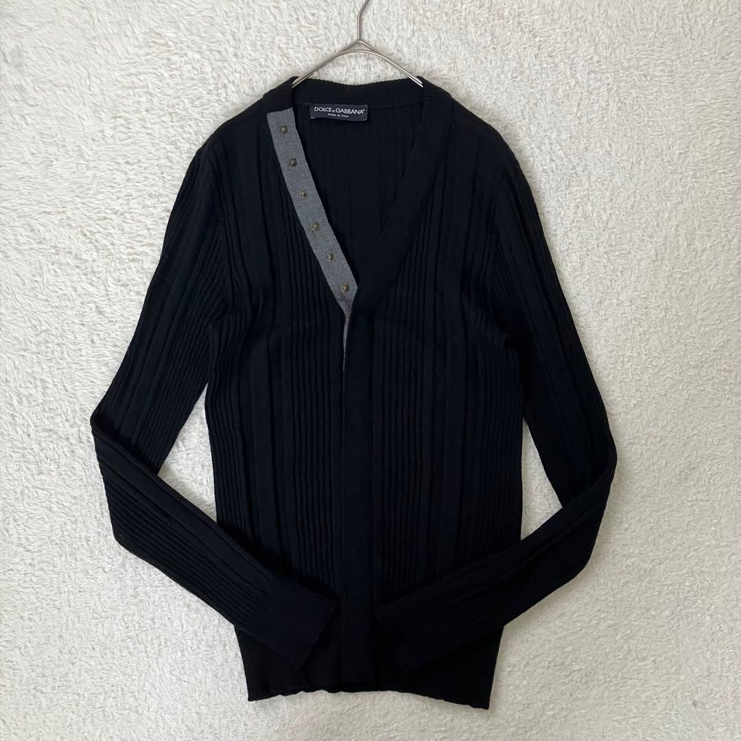 DOLCE&GABBANNA ウール ニット スナップ カーディガン イタリア製
