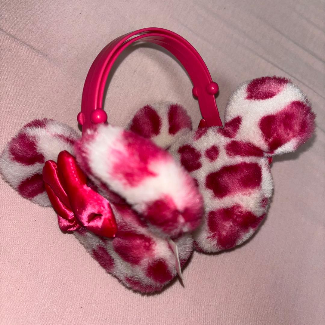 ディズニー ピンクヒョウ柄 イヤーマフ
