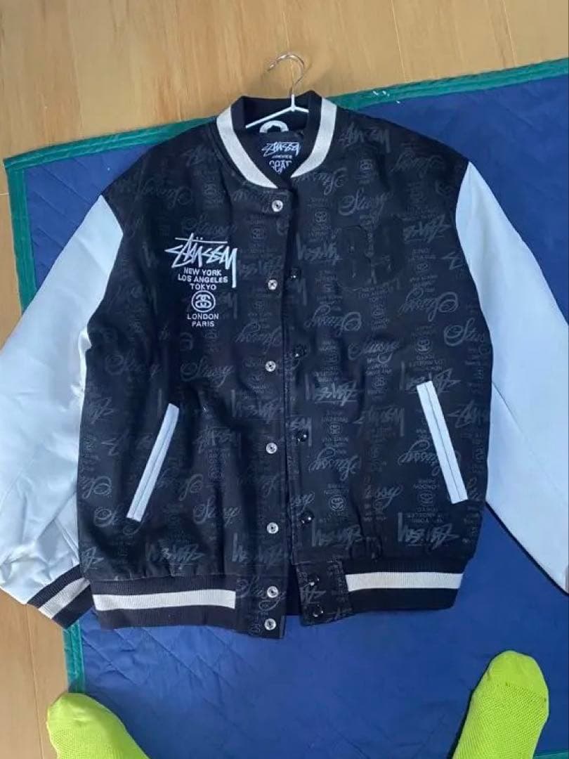 ふ*ら様 STUSSY スカル刺繍 スタジャン