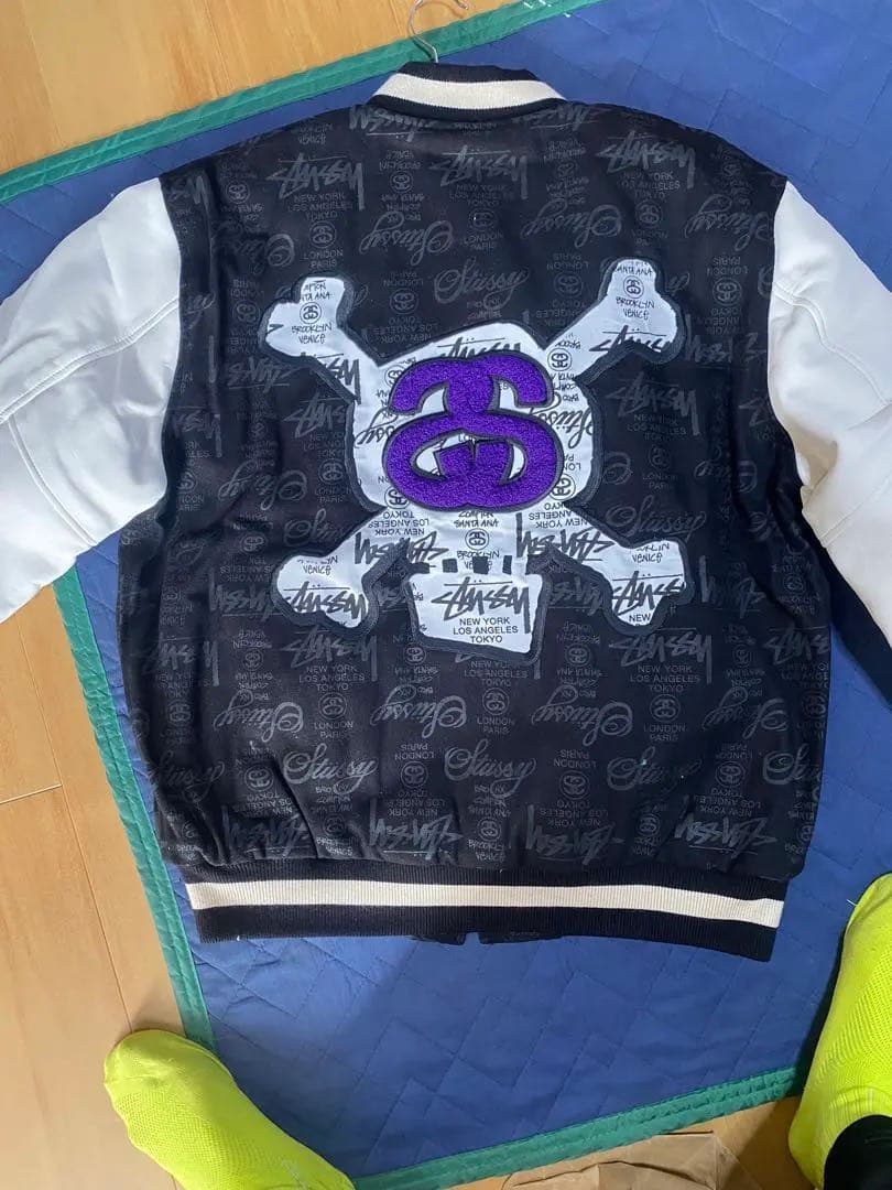 ふ*ら様 STUSSY スカル刺繍 スタジャン