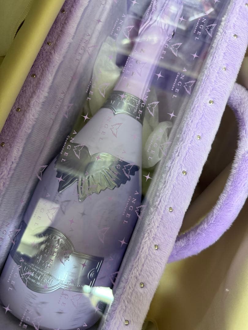 【新品】エンジェル シャンパン ドゥミセック ハロウィン限定パープル〈ファー〉