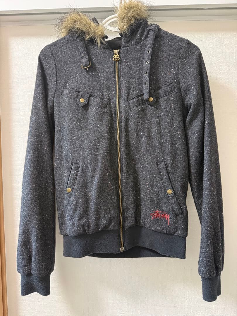 チ*ン様 OLD Stussy ファーパーカー ファージャケット 90s y2k