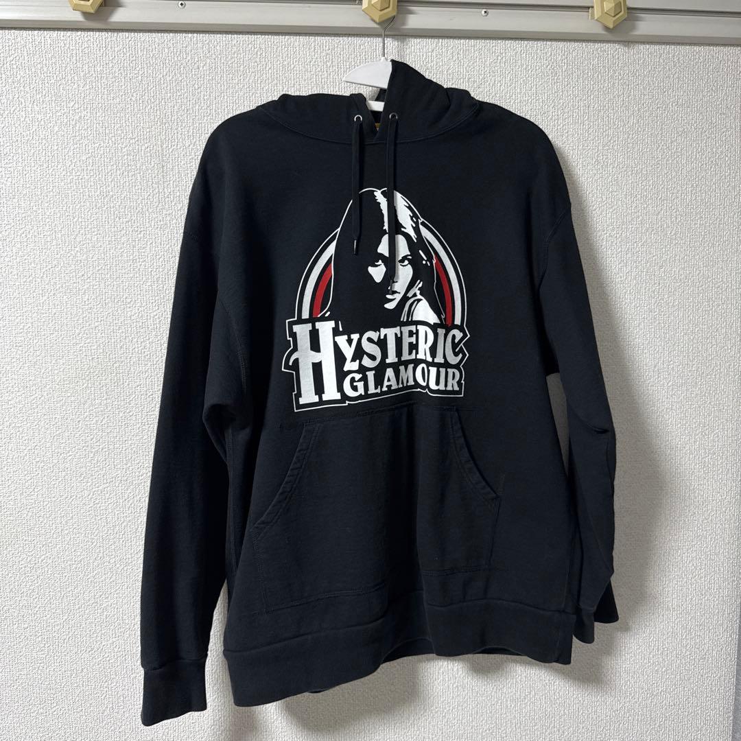 HYSTERIC GLAMOUR ヒスガールビックロゴパーカー ブラック