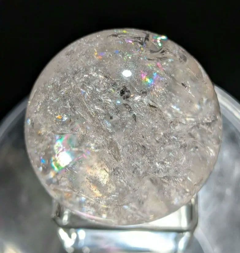 【高品質】天然石ピンクアゼツライト①スフィア4.1cm　丸玉　置物　新入荷❣️