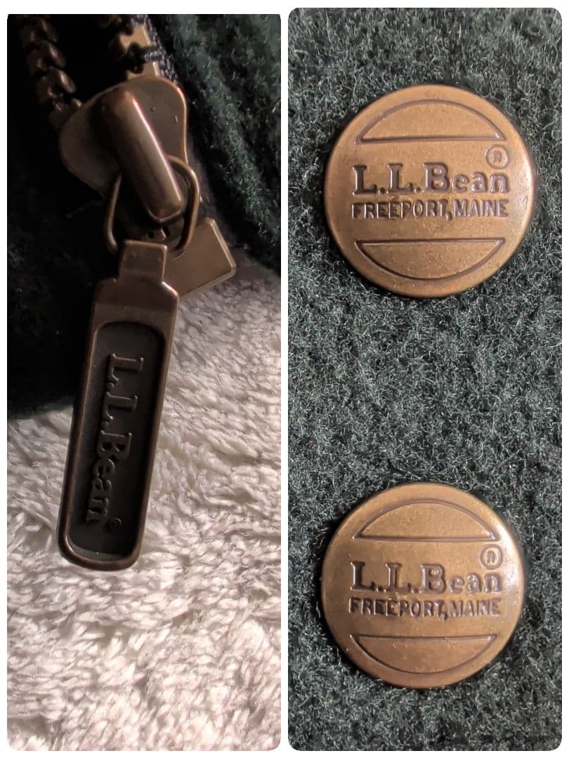 80s エルエルビーン ウールブルゾン レザー襟 ボンバージャケット USA製