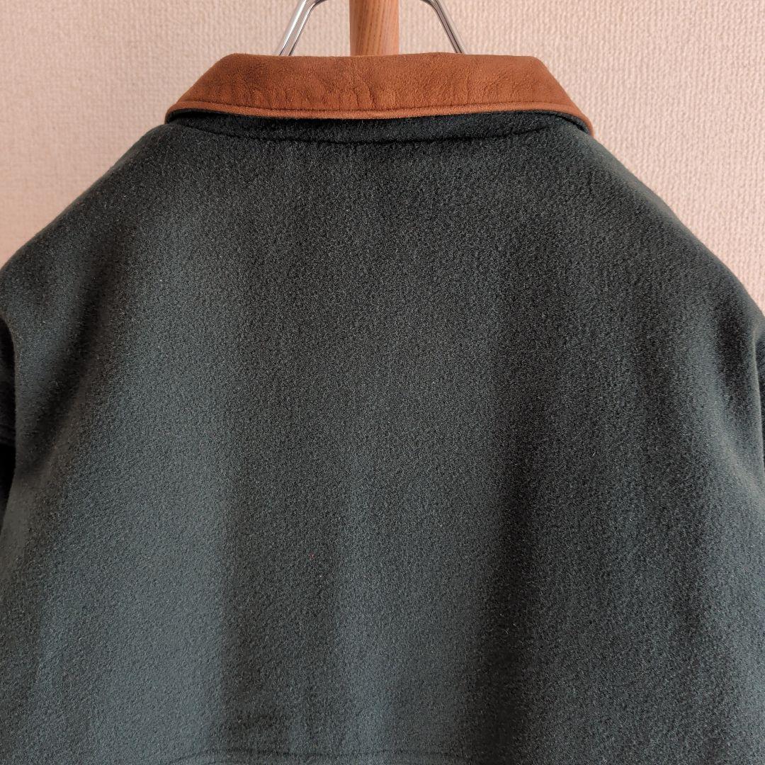 80s エルエルビーン ウールブルゾン レザー襟 ボンバージャケット USA製