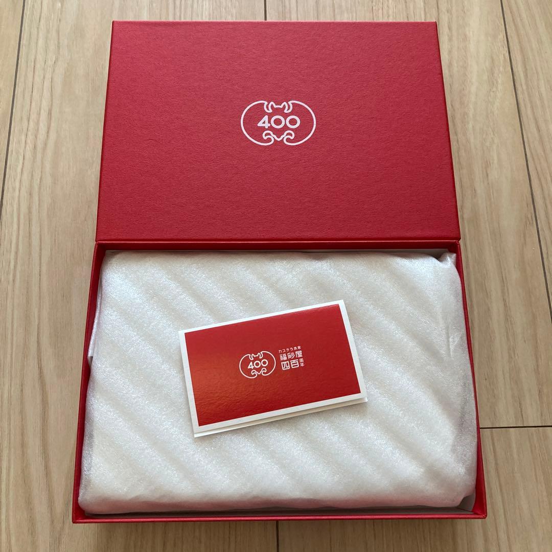 【非売品】福砂屋カステラ　400周年記念 波佐見焼　蝙蝠型 　紅白皿　2枚