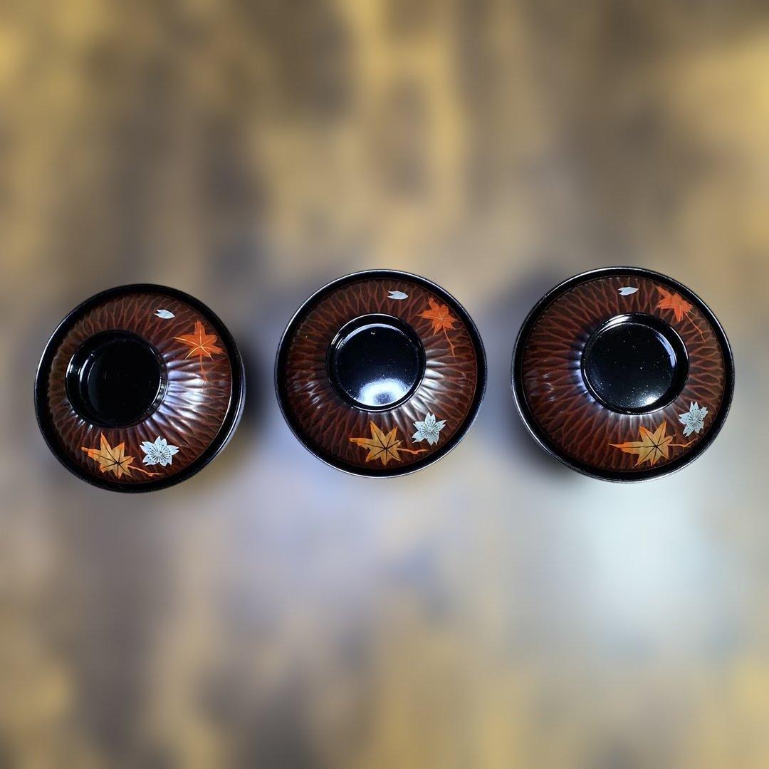 もみじ柄お椀　3個セット