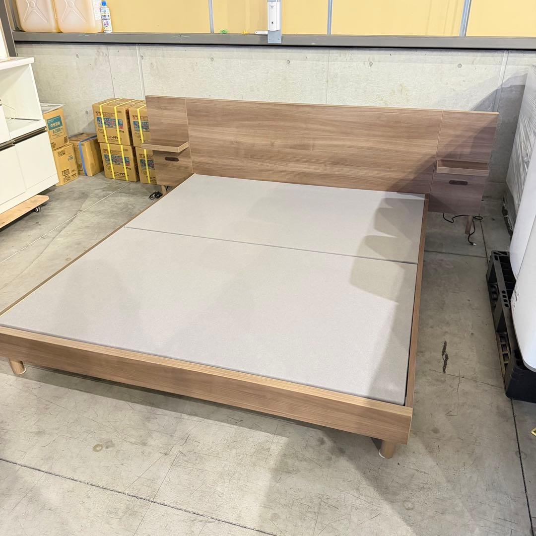 カワサキ 日本ベッド ベッドフレーム マットレス クイーンサイズ O002