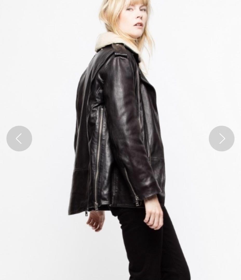 ZADIG & VOLTAIRE ライダース 羊革 黒 日本M ユニセックス