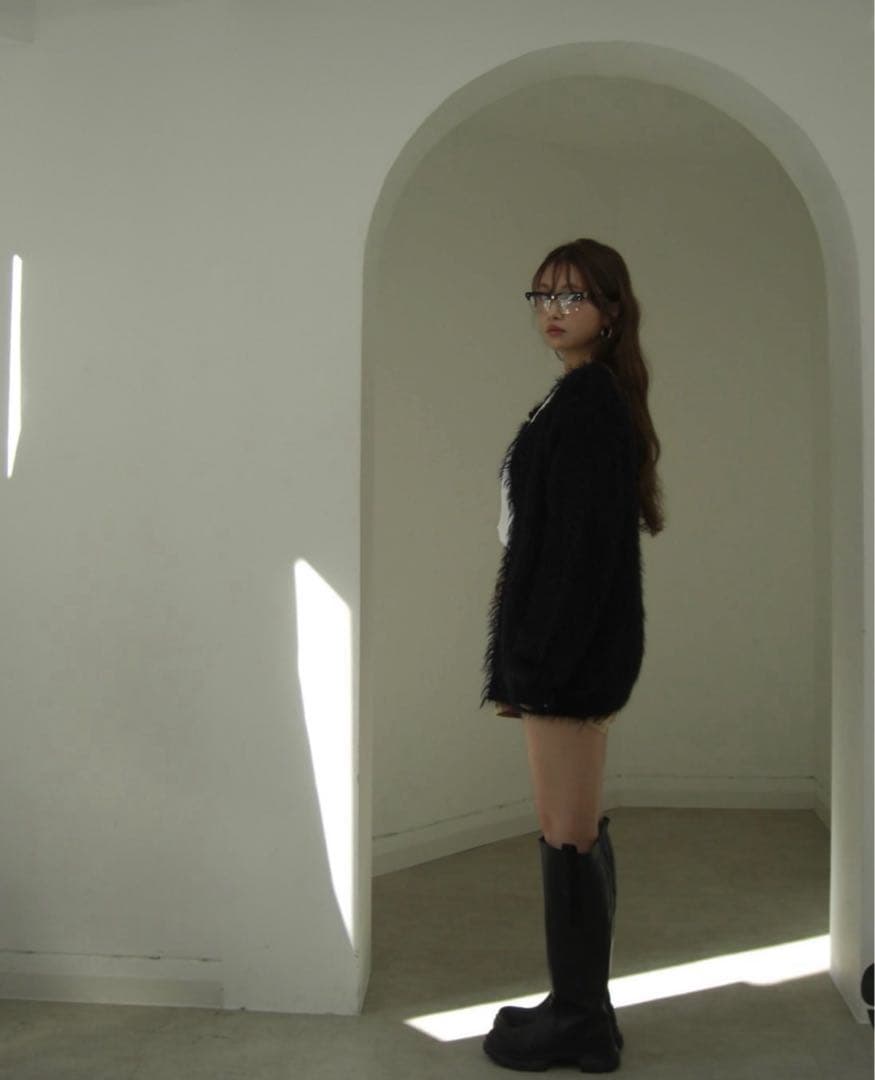 正規品 the edooni カーディガン黒