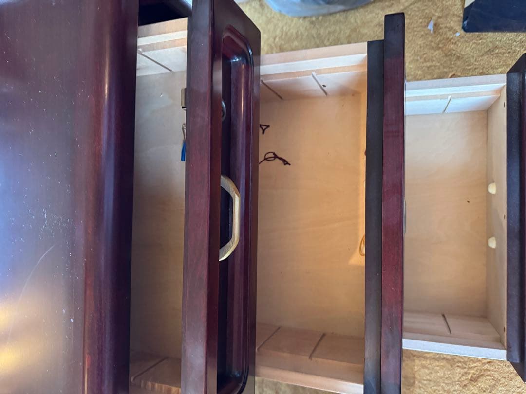 う*ー様 希少 オールドカリモク 両袖デスクセット 書斎デスク　アンティーク　文