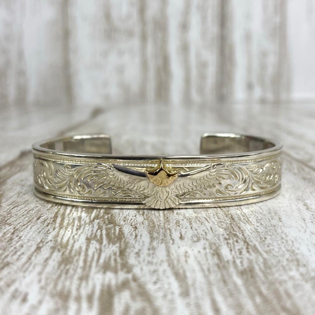 ra-2321) アリゾナフリーダム 頭金イーグル 唐草 スタンプ バングル