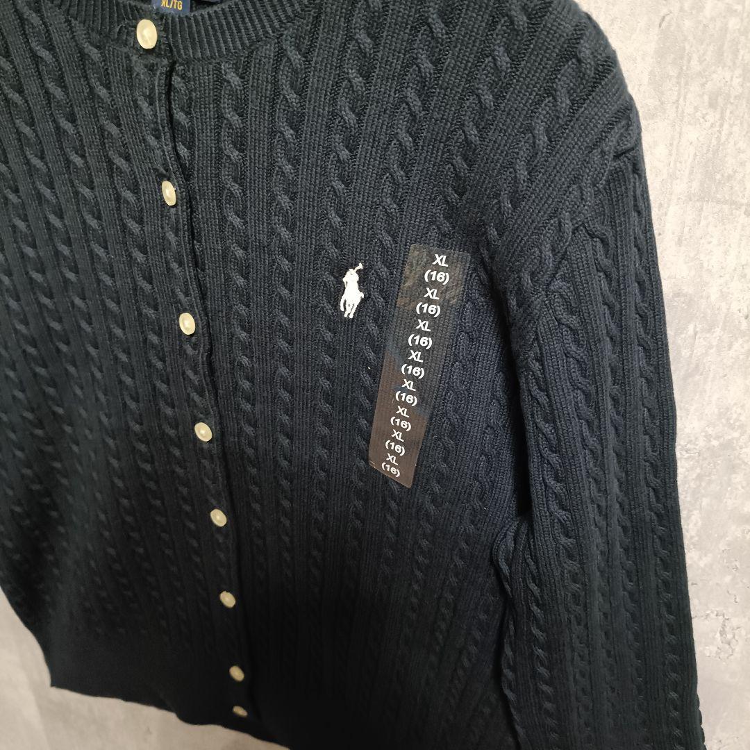 ポロラルフローレン　ケーブルニットカーディガン　ポニー　セーター