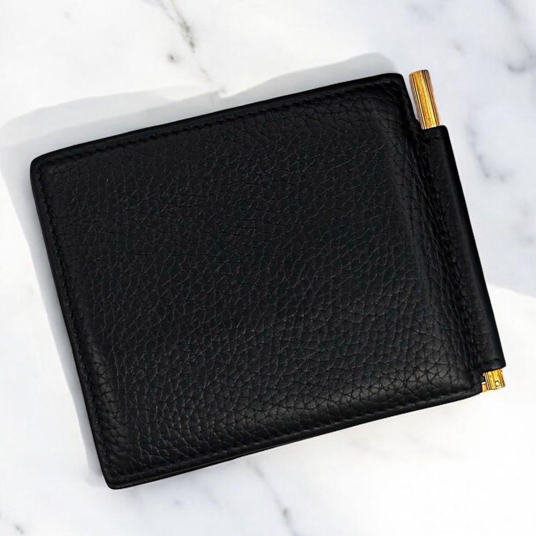 美品 トムフォード マネークリップ カードケース コンパクト 財布 ブラック