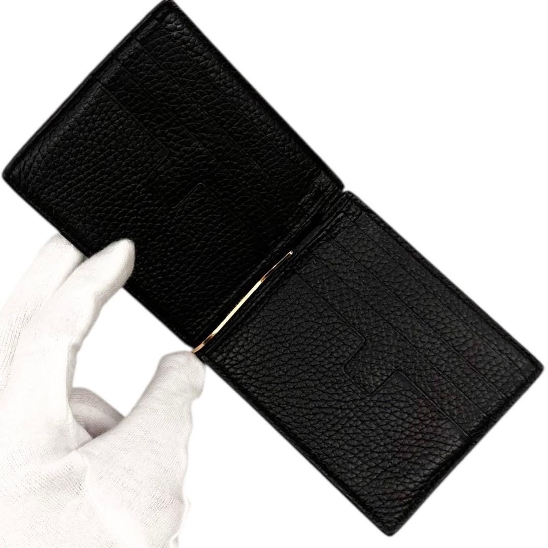 美品 トムフォード マネークリップ カードケース コンパクト 財布 ブラック