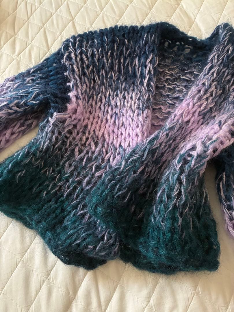 amuamu グラデーションニットカーディガン