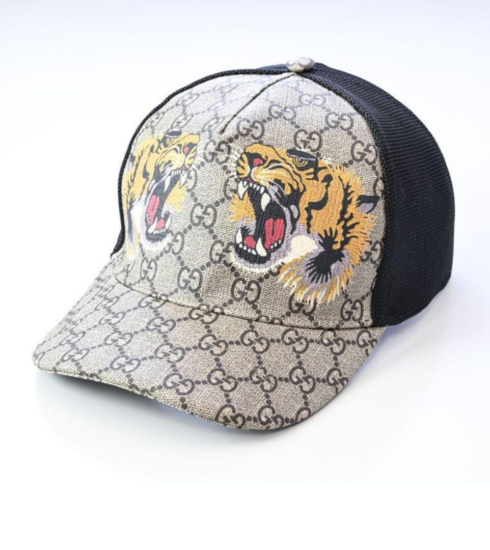 GUCCI トラ刺繍 ベースボールキャップ