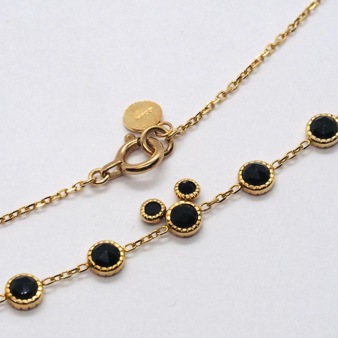 【agete】K10YG ブレスレット Onyx ディズニーコラボ