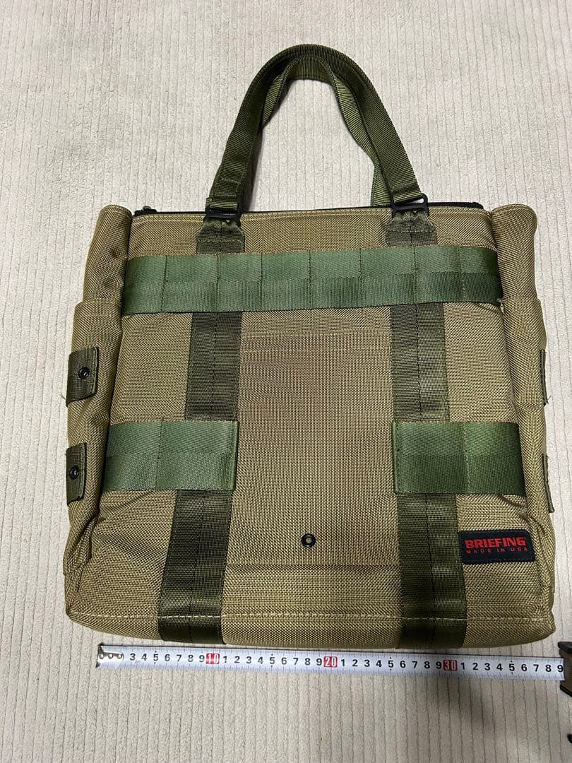 美品　ブリーフィング　プロテクショントート　カーキ　オリーブ