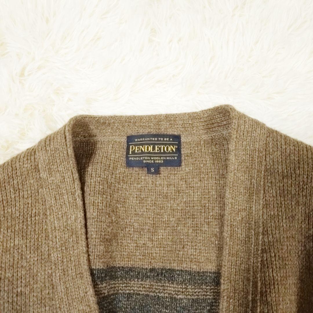 希少　ペンドルトン　カーディガン　ネイティブ柄　　ブラウン　総柄　ウール