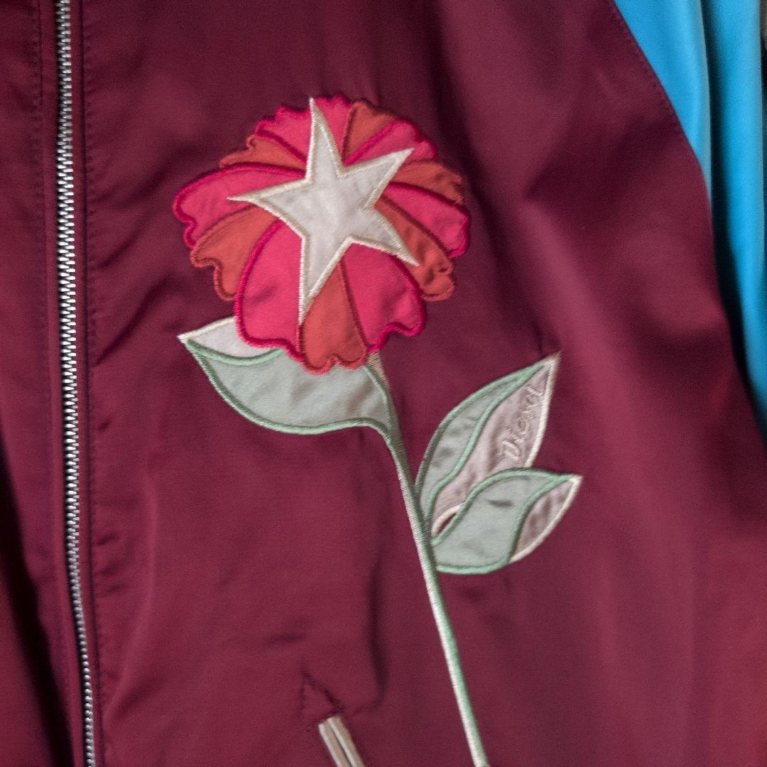 未使用 DIESEL スカジャン 花と星の刺繍