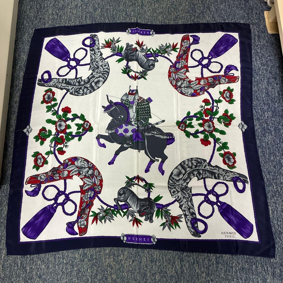 HERMES エルメス カレ90 シルク100％ スカーフ 和テイスト