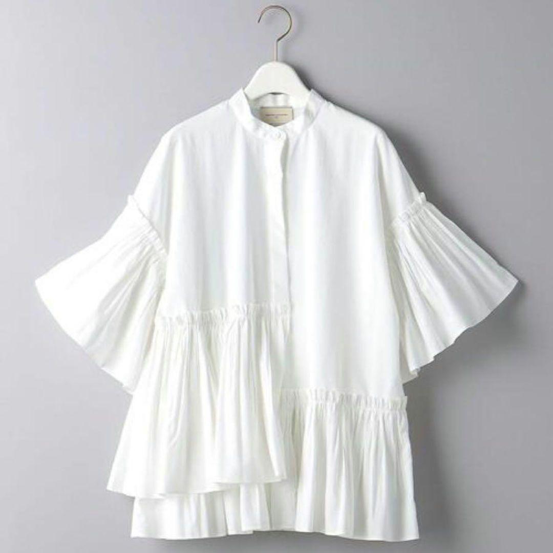 UNITED ARROWS イレギュラーフリル ブラウス