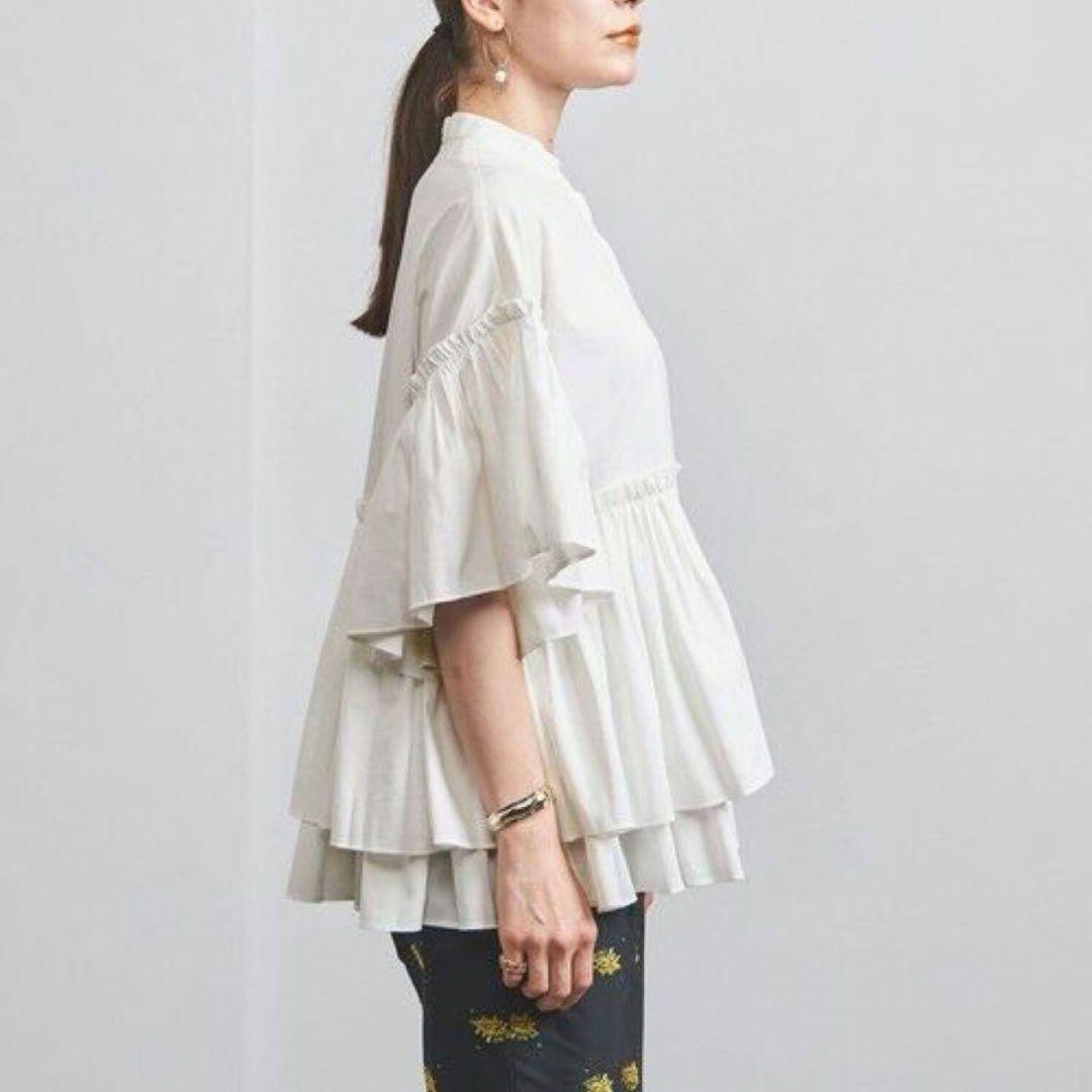 UNITED ARROWS イレギュラーフリル ブラウス