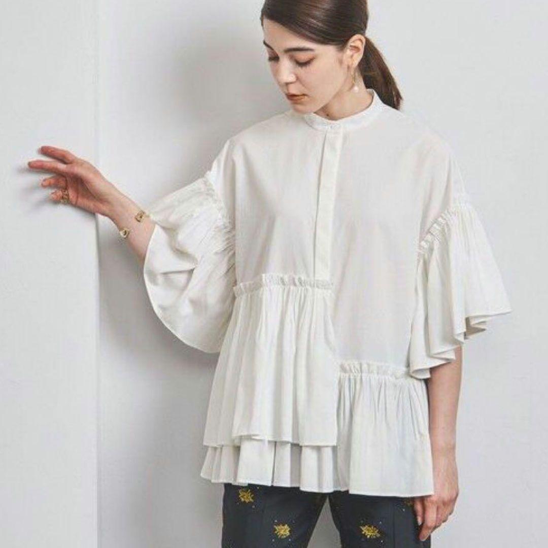 UNITED ARROWS イレギュラーフリル ブラウス