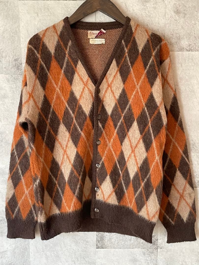 断*様 60s モヘアカーディガン アーガイルUSA製