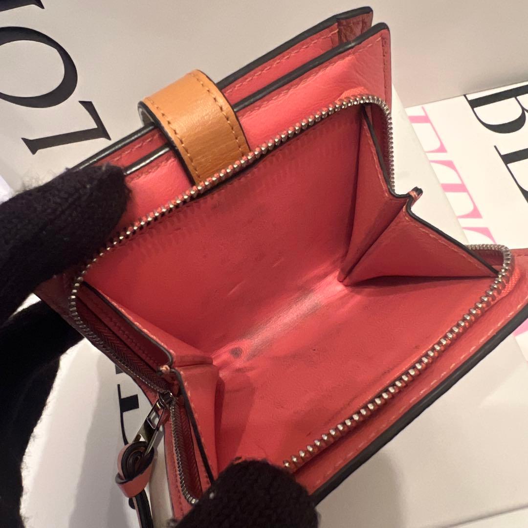 LOEWE アナグラム 二つ折り財布 ベージュ