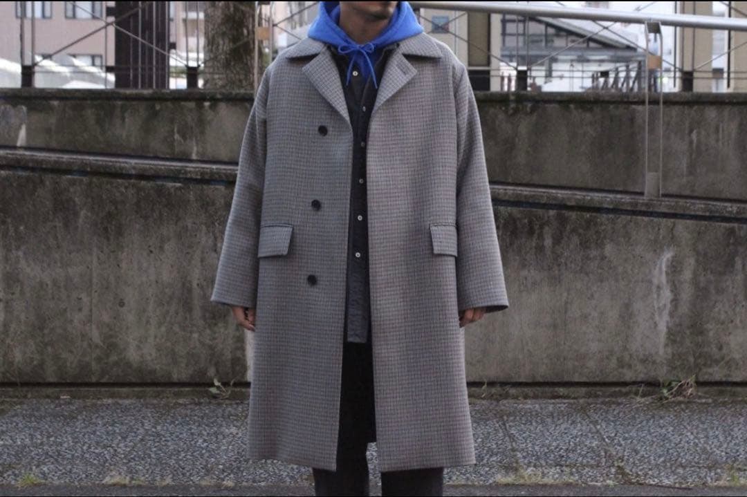 美品 AURALEE 19AW DOUBLE FACE CHECK コート