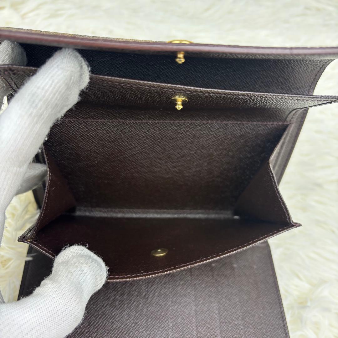 美品✨️ルイヴィトン　ダミエ　ポルトトレゾール　エテュイパピエ　三つ折り財布