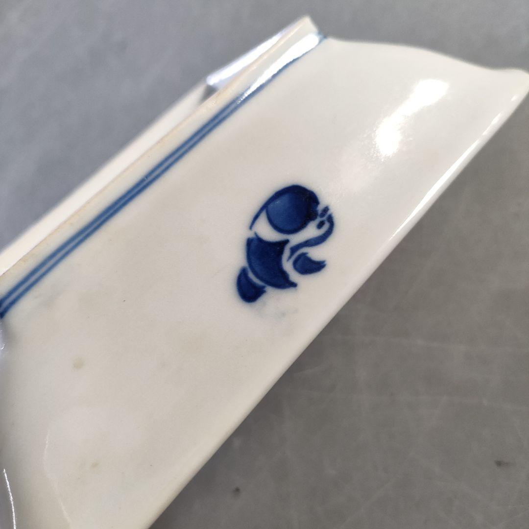 A1284-7/九谷焼/美山窯/金彩色絵花鳥文角鉢9客/飾鉢/盛鉢/懐石道具/