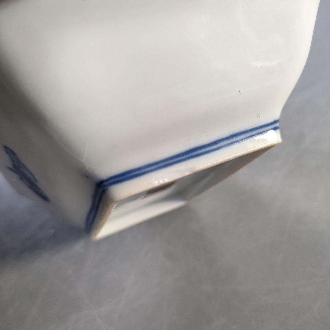 A1284-7/九谷焼/美山窯/金彩色絵花鳥文角鉢9客/飾鉢/盛鉢/懐石道具/