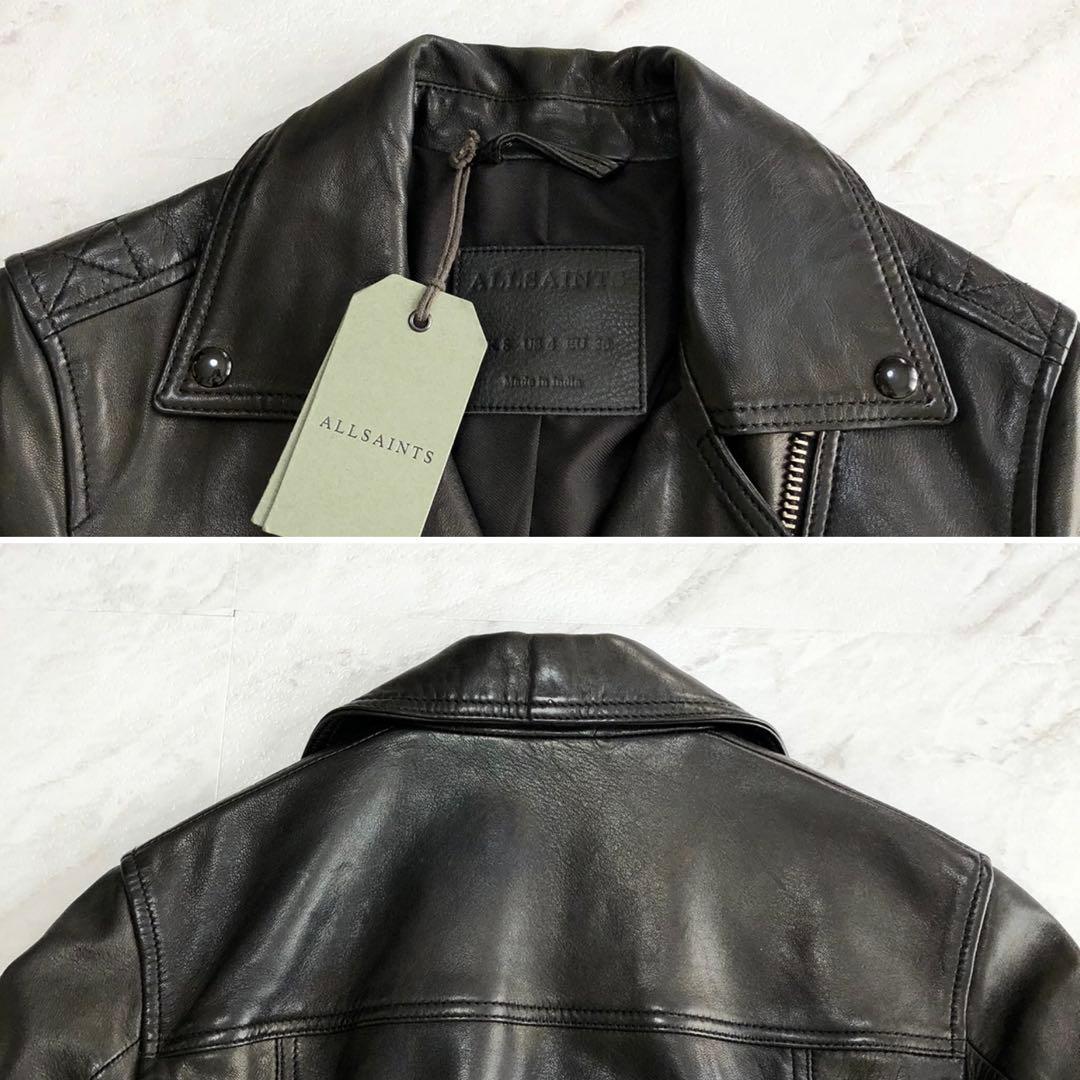 ✨未使用保管品・タグ付き✨オールセインツ ダブルライダースジャケット レザー 黒