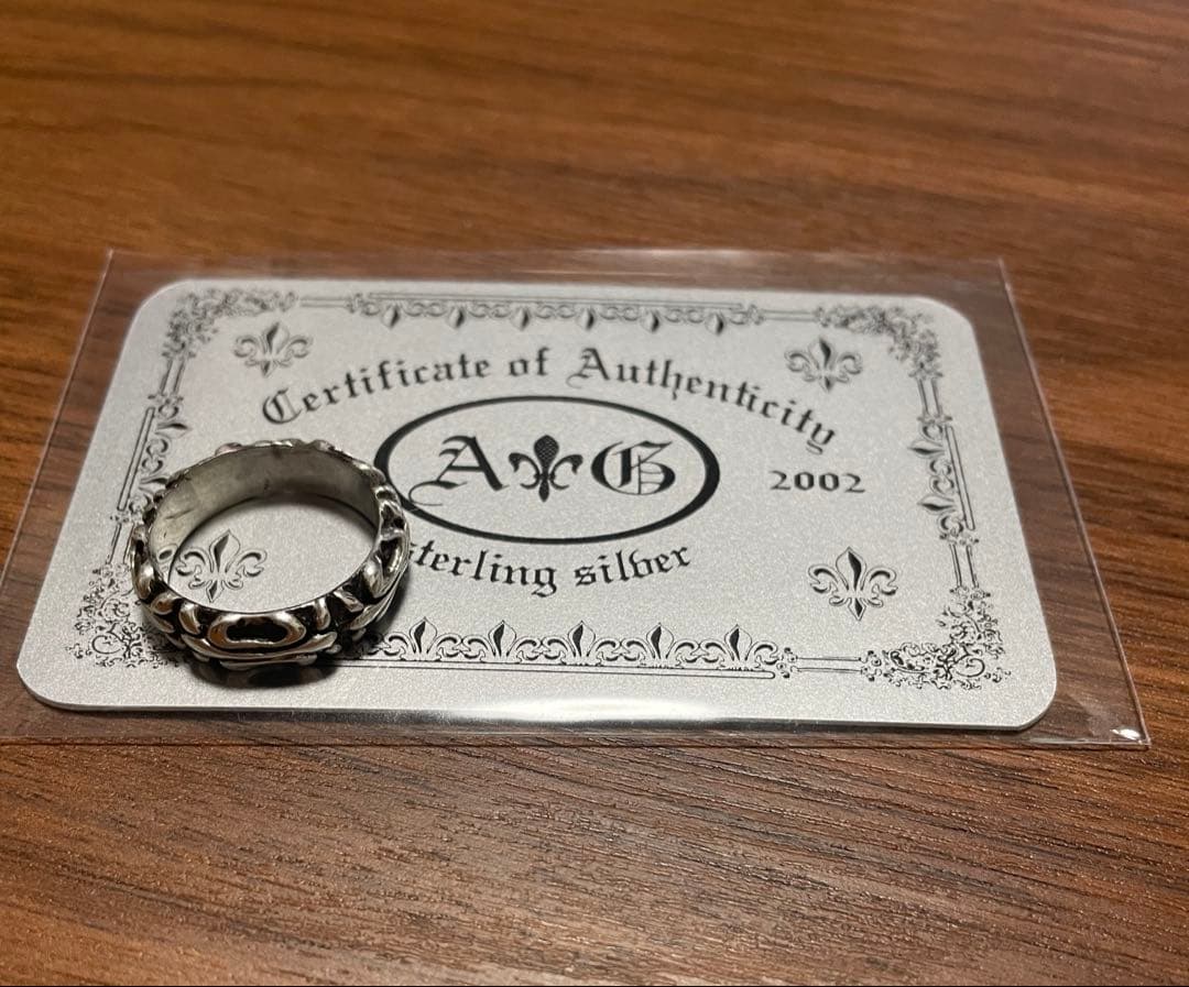a120906 A&G フレアバンドリング リング 認証書付き