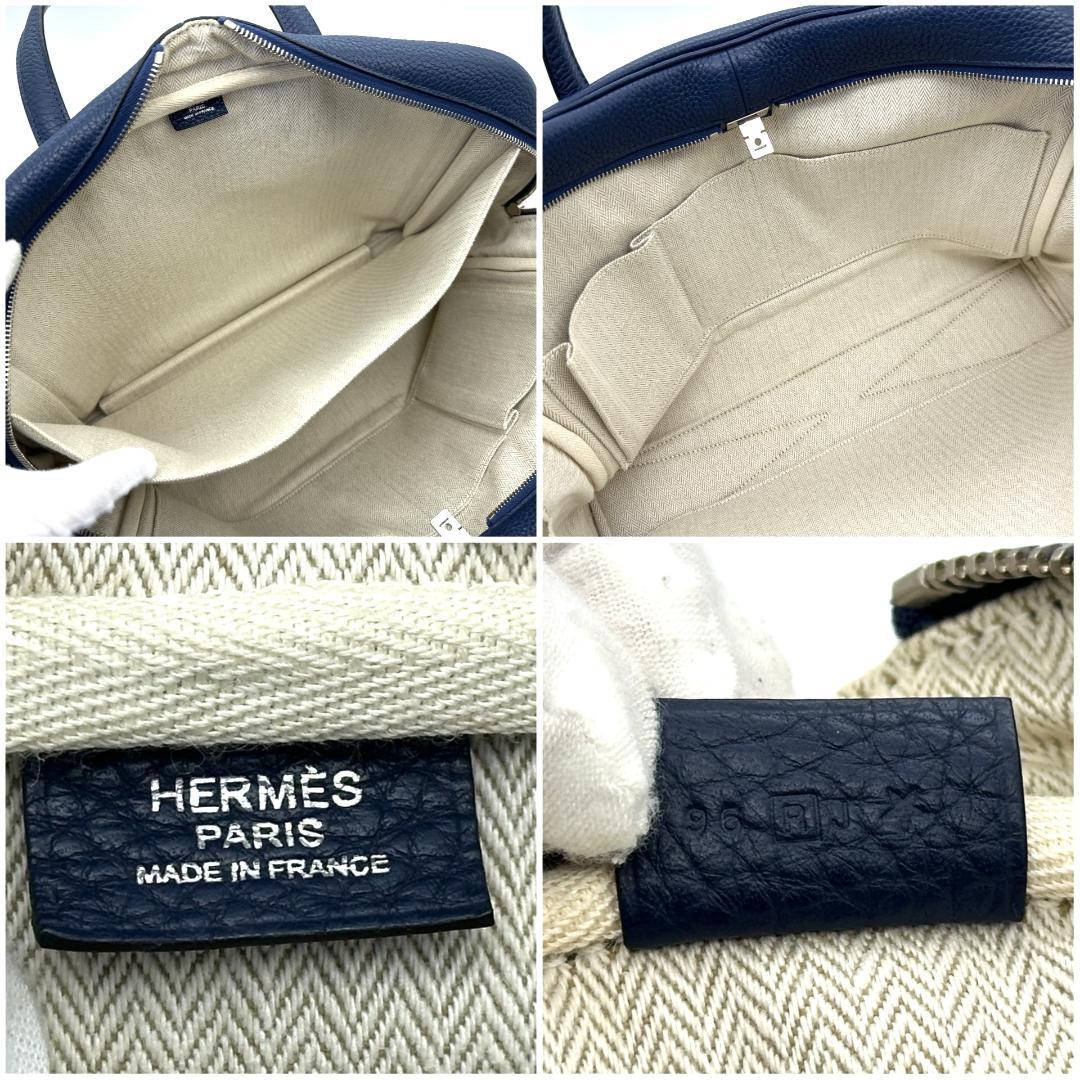 【極美品】エルメス　ヴィクトリア 40 ボストンバッグ　□R刻印　ネイビー