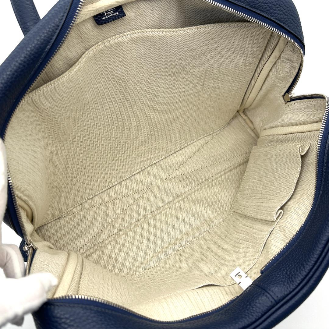 【極美品】エルメス　ヴィクトリア 40 ボストンバッグ　□R刻印　ネイビー