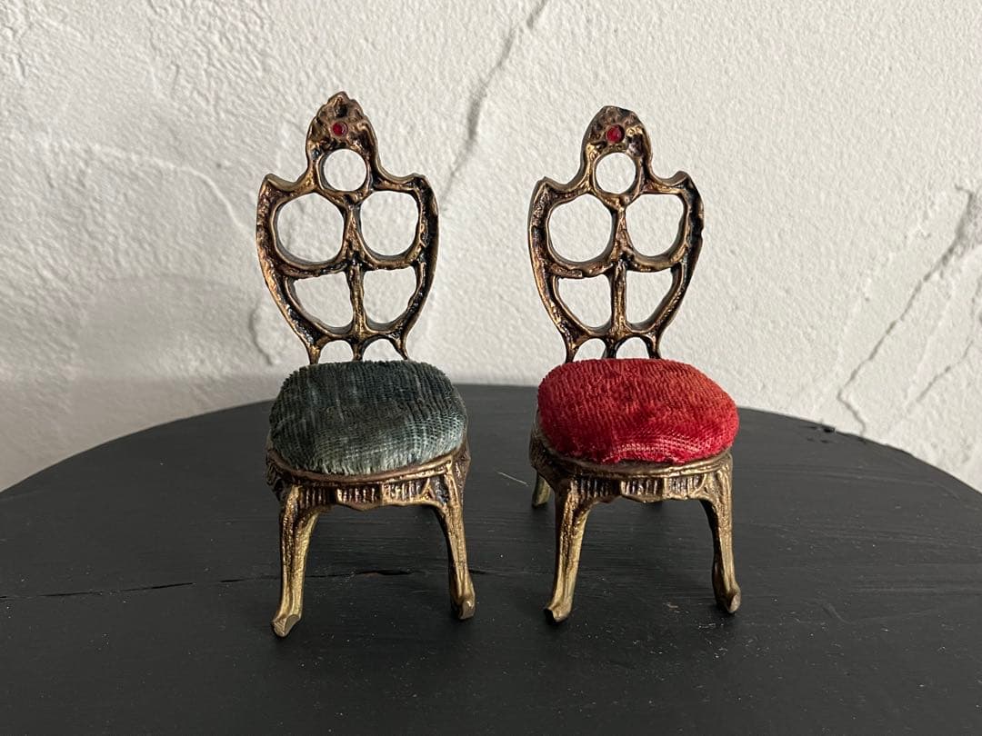 ☆値下げ☆　フランスアンティーク　ミニチュアの椅子セット 2個