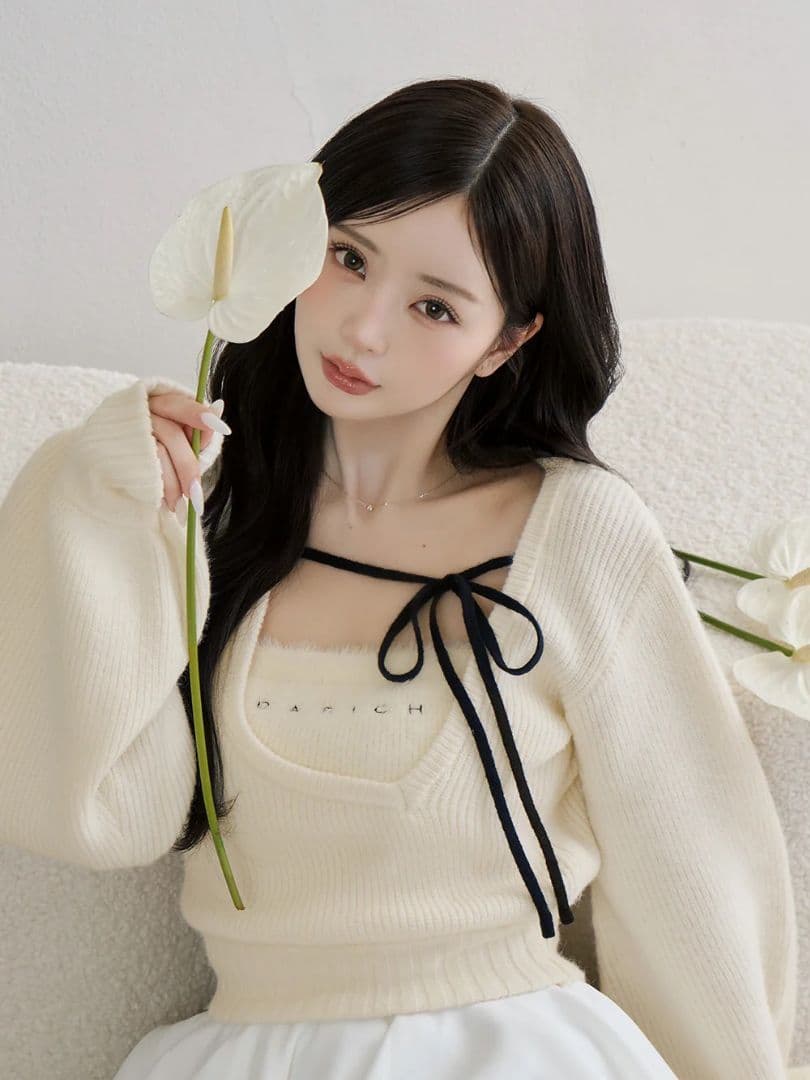 Darich ダーリッチ アシメレイヤードニットトップス 新品♡タグ付き